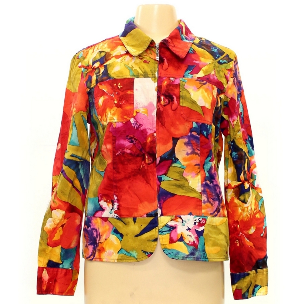 ELCC Jacket Lightweight Floral Zip Up